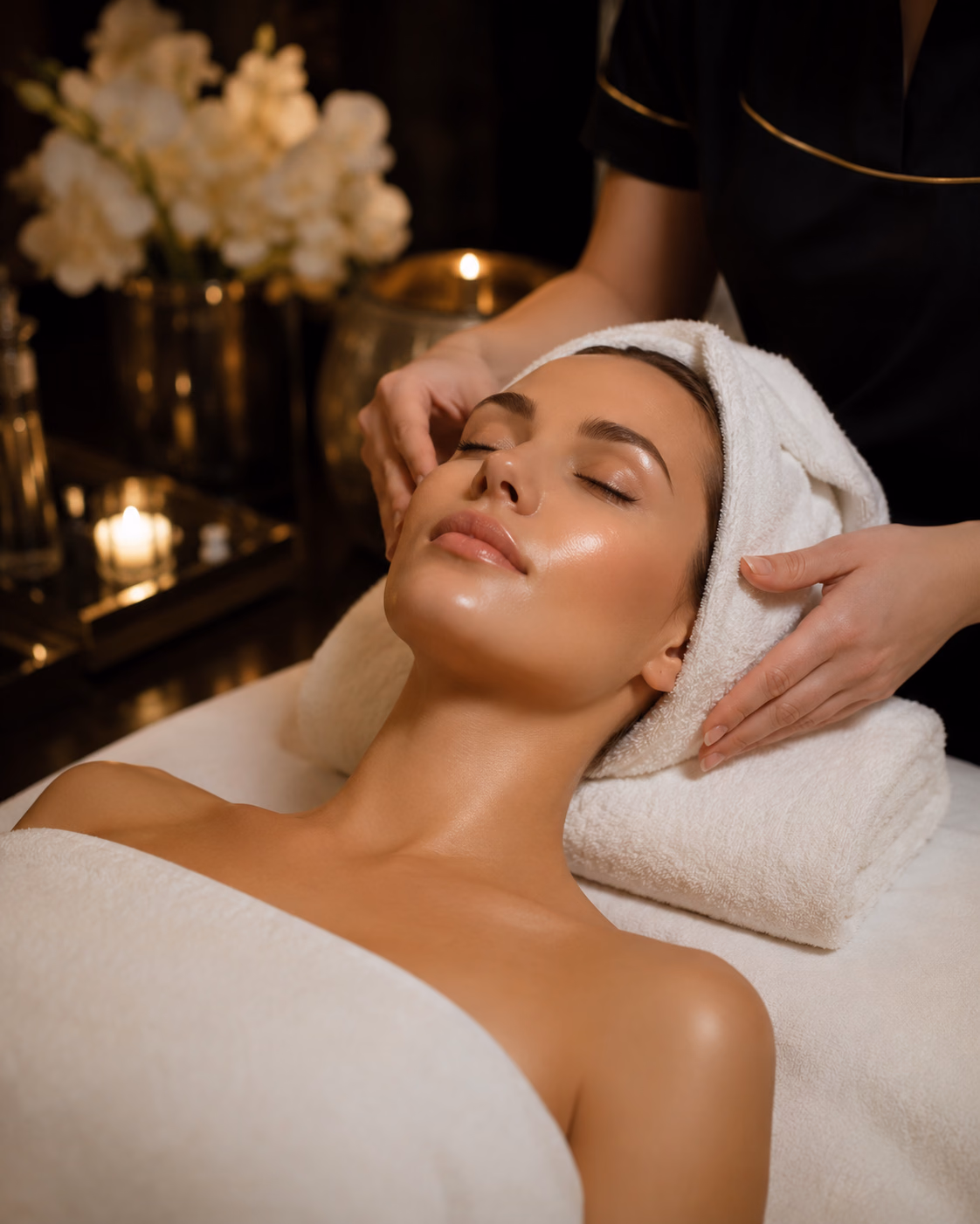 A relaxing facial massage treatment