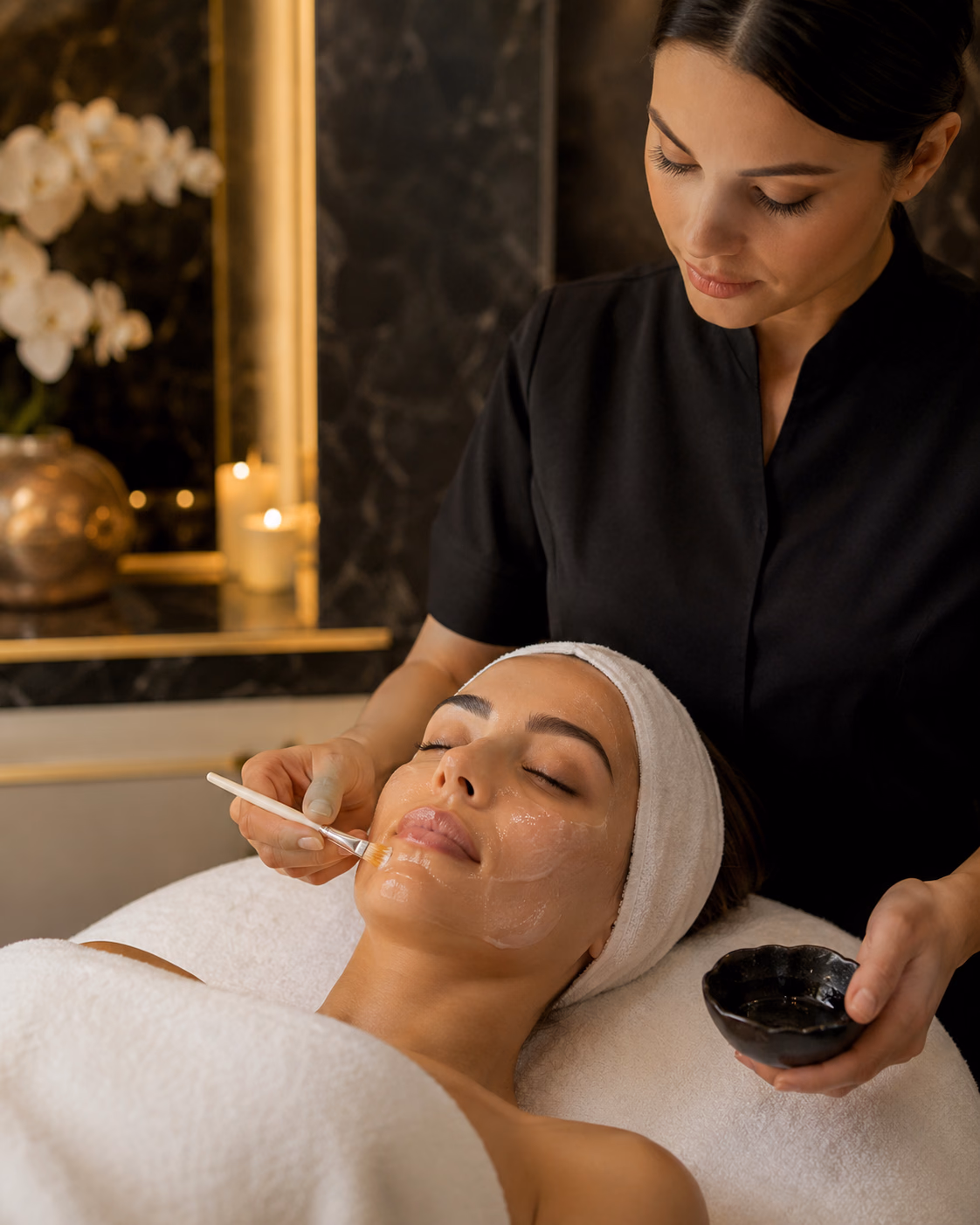 A calm facial treatment